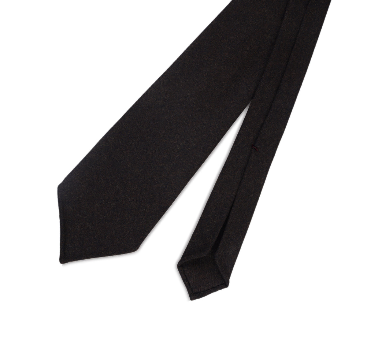 Dark Chocolate Brown Flannel Tie - 1