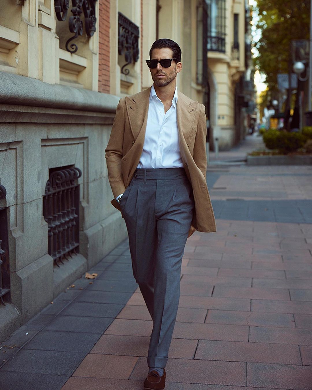 Dugdale New Fine Worsted - Grey High Rise Double Tab Pant - 6