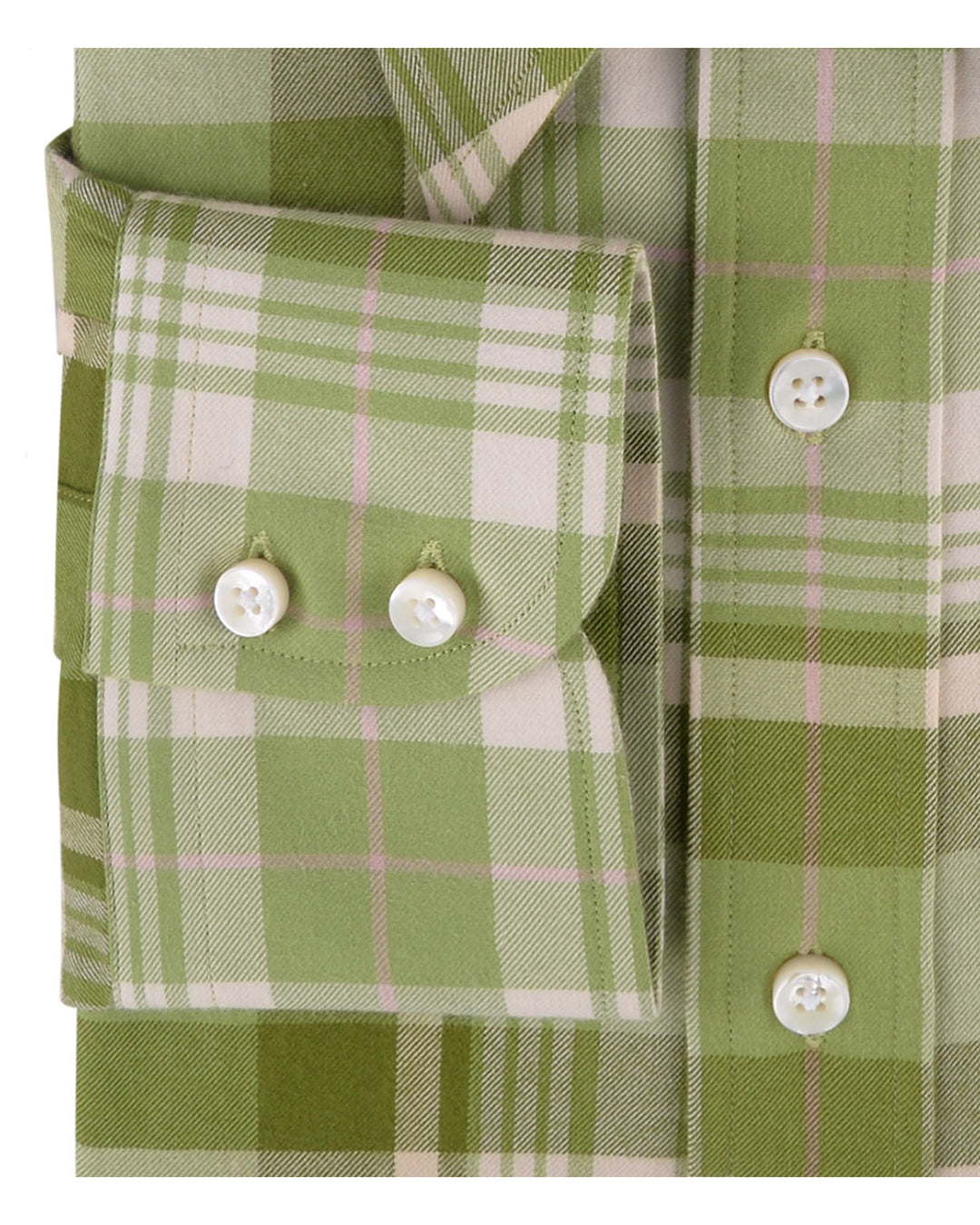 Twill Tartan Checks - Olive Green - 3