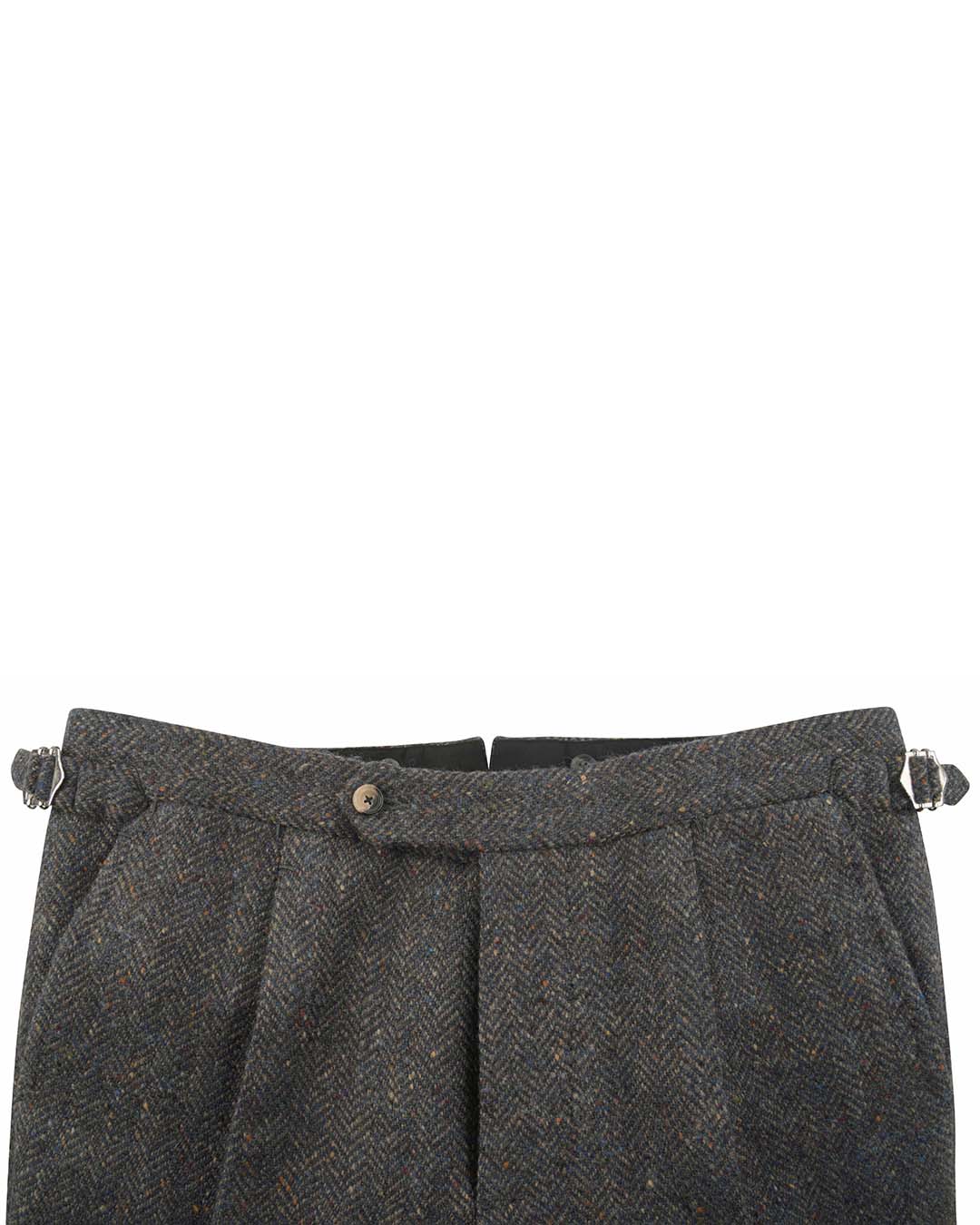 Molloy Herringbone Donegal Tweed Pants - Indigo - 2