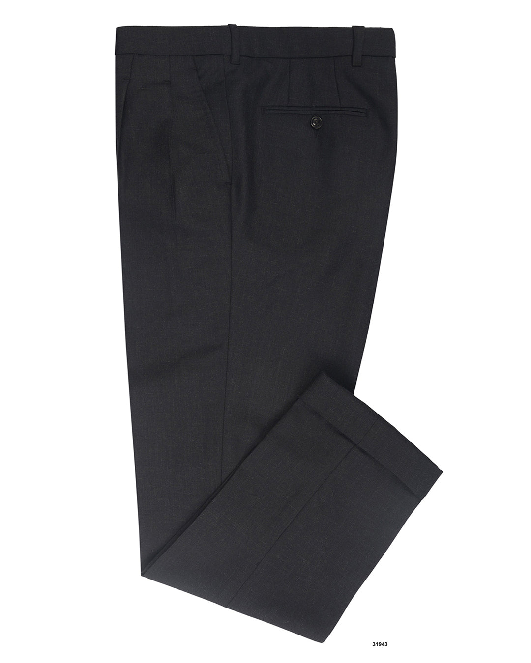 Dugdale Fine Worsted Pant- Charcoal Plain - 1
