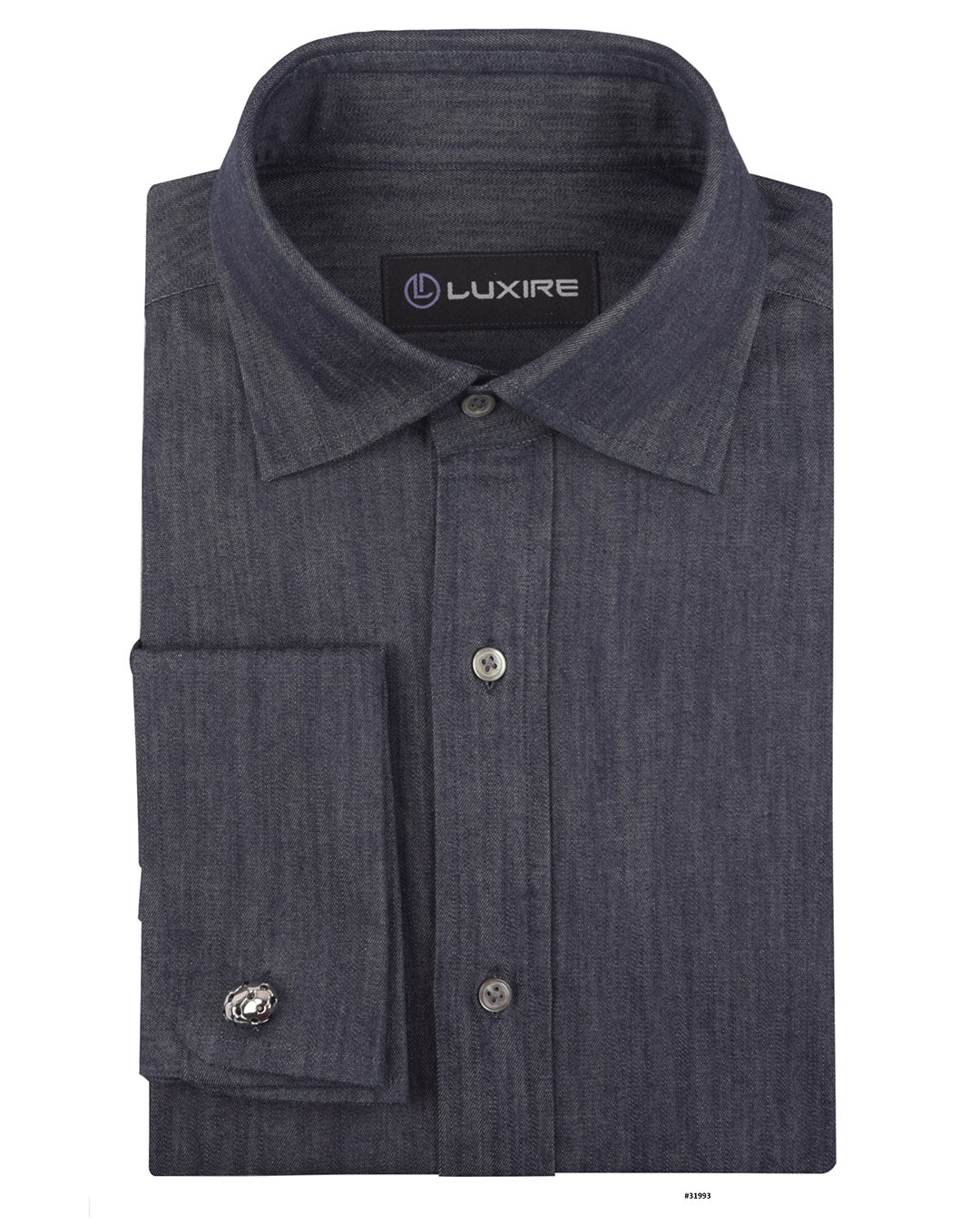 Twill Flannel Dark Blue Work Shirt - 1
