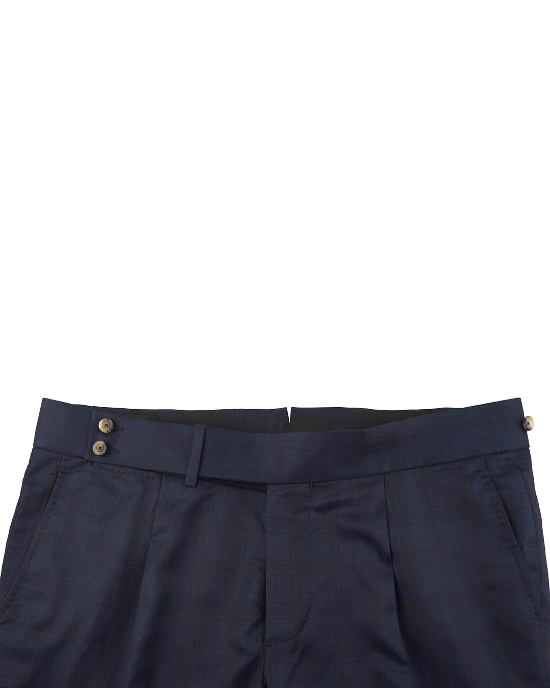 Drago Navy Checks Super 160s Wool - 2