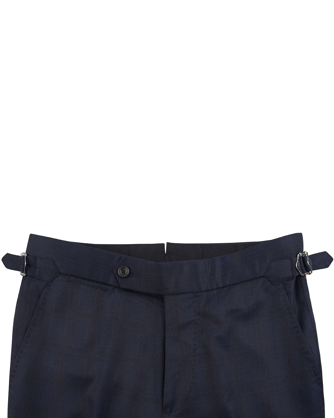 Drago Dark Navy Checks Super 160s Wool - 2