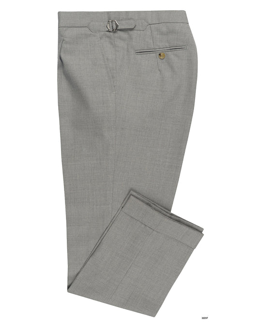 Holland & Sherry Crispaire Light Grey Solid