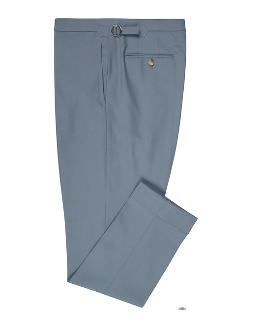 Dugdale Fine Worsted Pant - Light Blue Plain