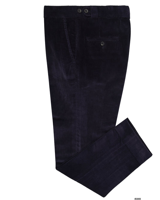 Brisbane Moss Navy Stretch Corduroy