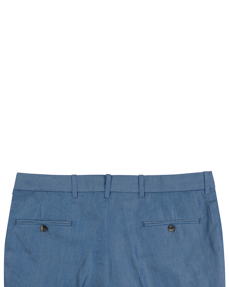 Blue Plain Cotton Pant
