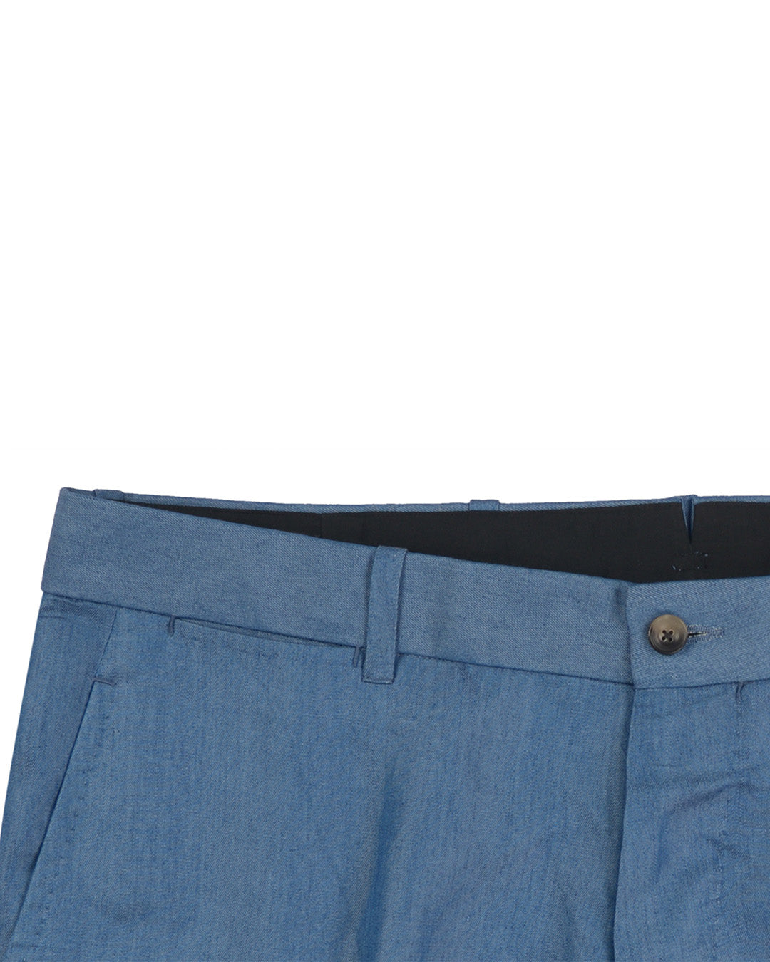 Blue Plain Cotton Pant