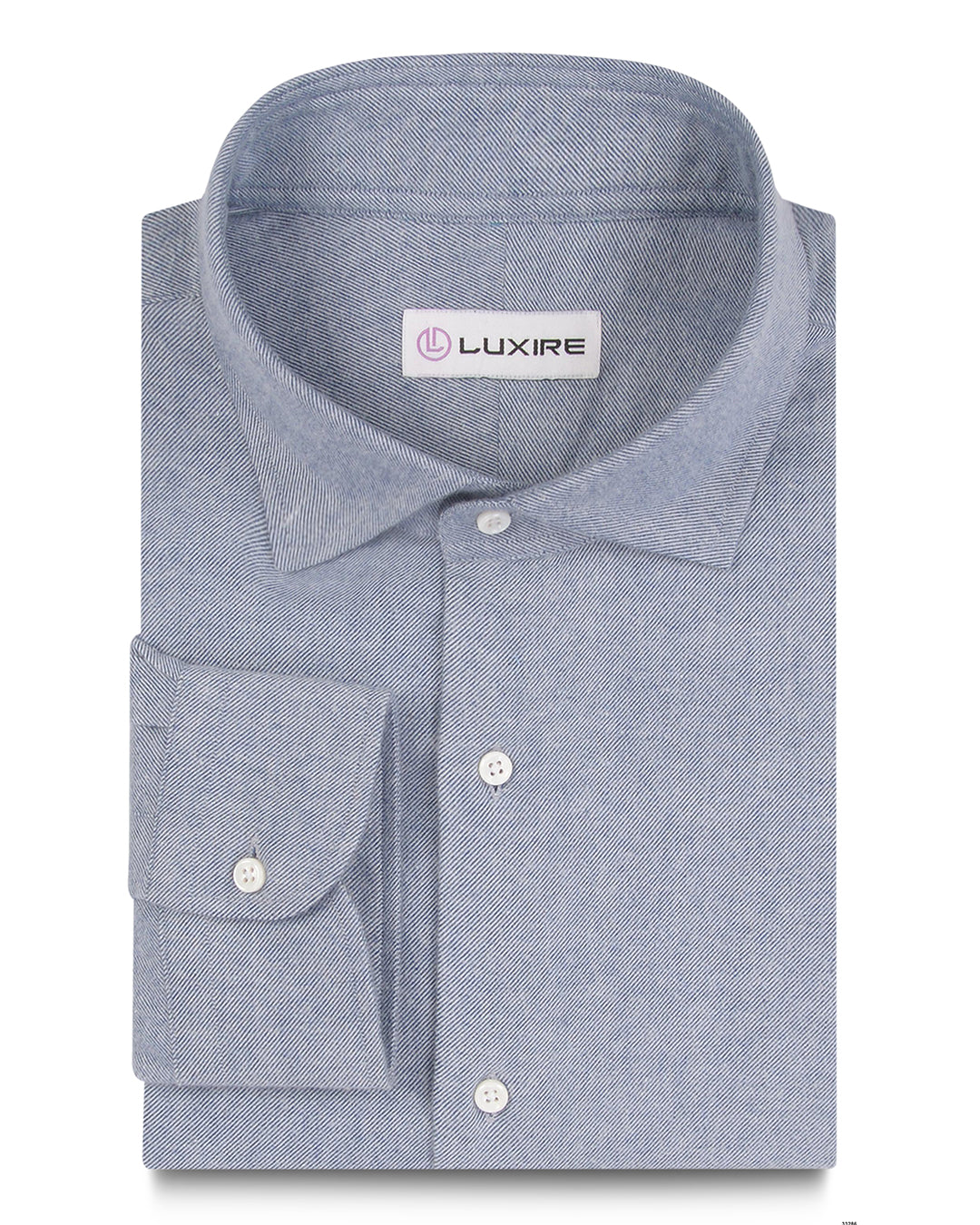 Teal Blue Twill Flannel Shirt - 1