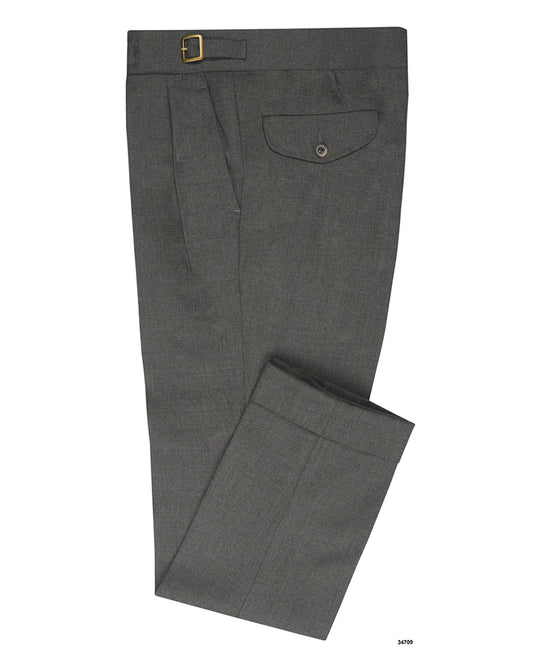 Holland & Sherry Crispaire Dark Grey Solid