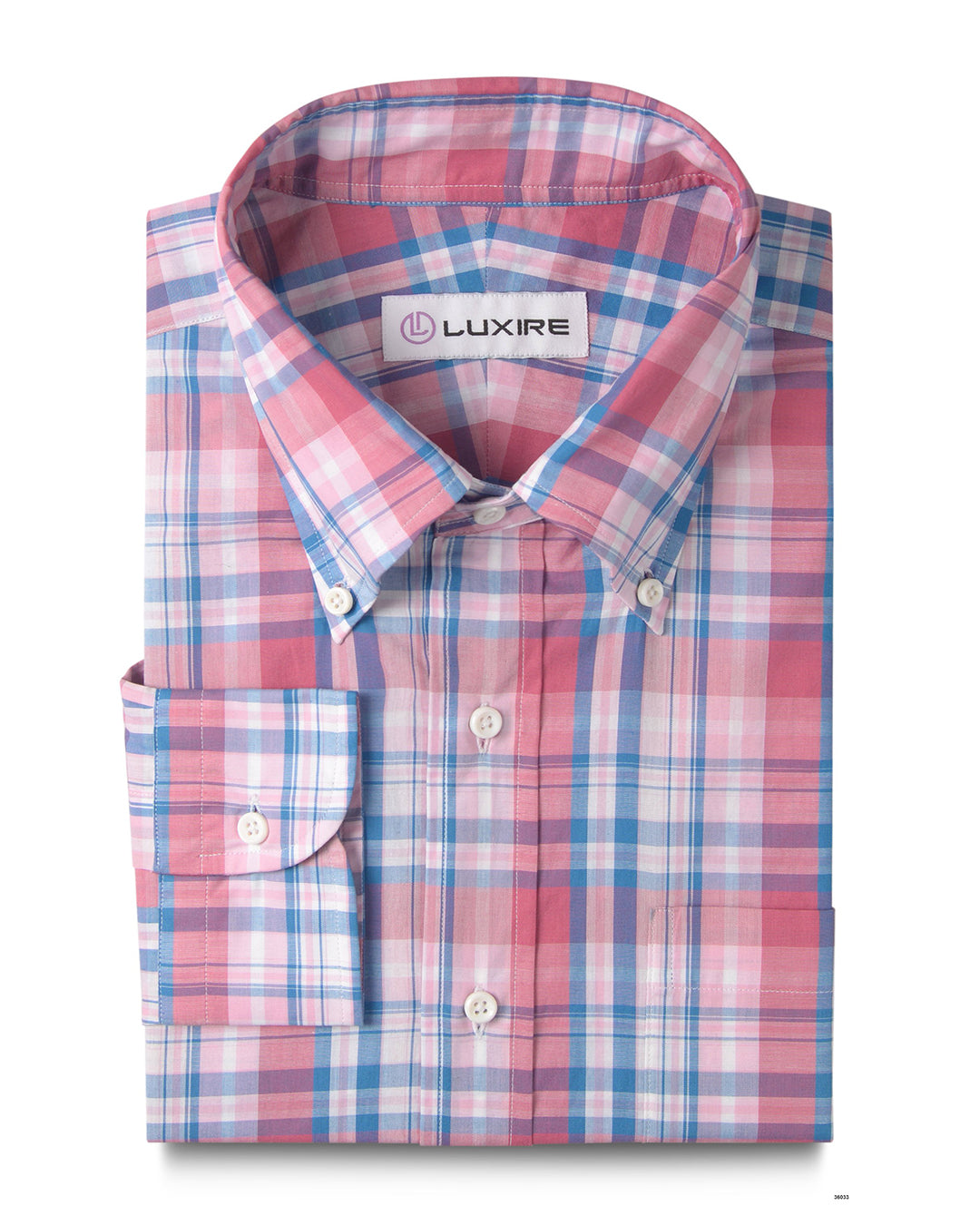 Pink Blue White Madras Checks - 1