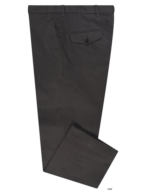 Dark Charcoal Grey Twill Pant