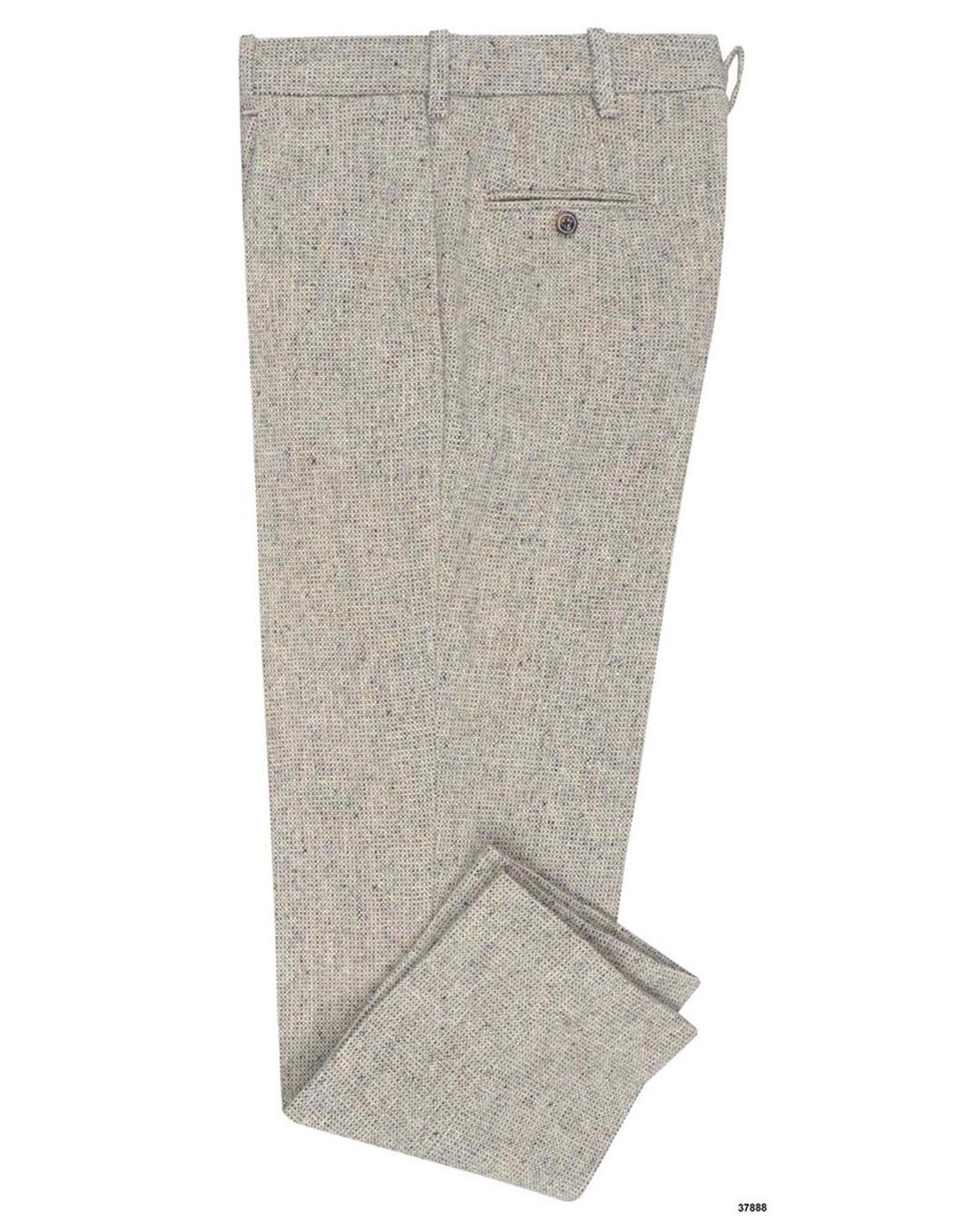 Molloy Plain Donegal Tweed Pants - Grey Opal - 1