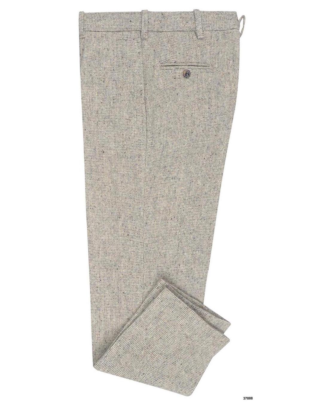 Molloy Plain Donegal Tweed Pants - Grey Opal