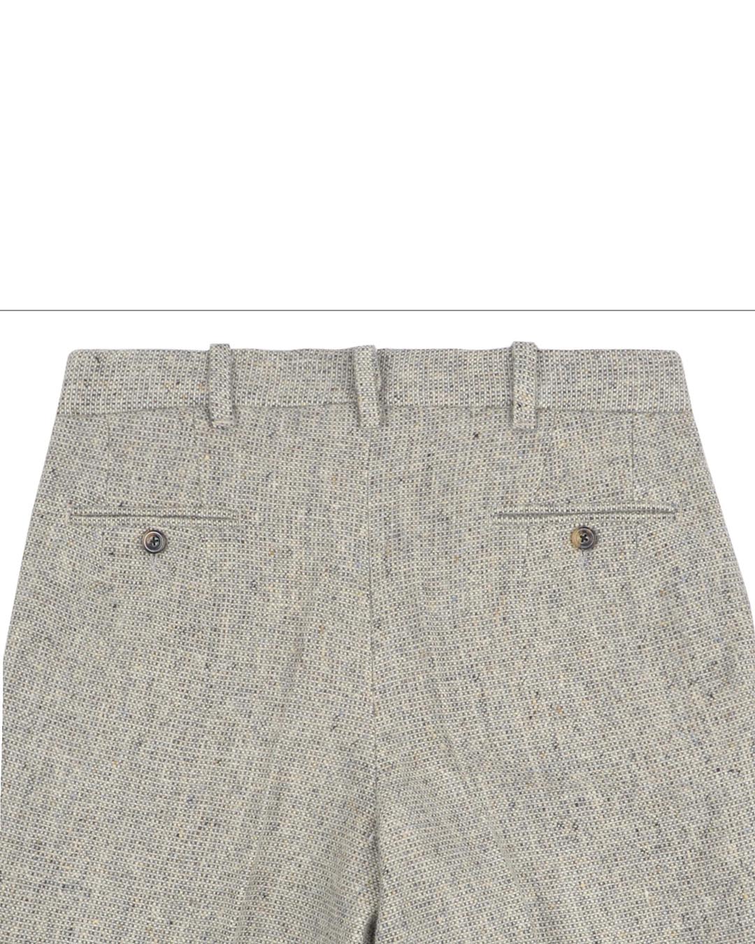 Molloy Plain Donegal Tweed Pants - Grey Opal