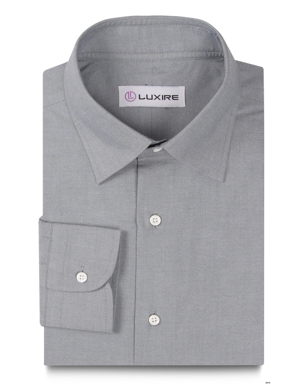 Silver Grey Pinpoint Oxford - 1