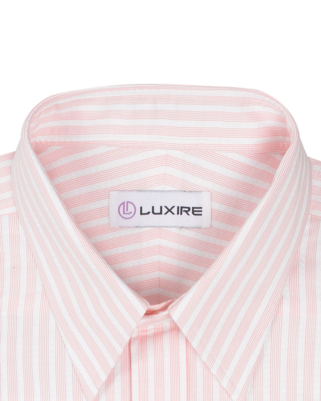 Pink Stripes on Textured White - 2