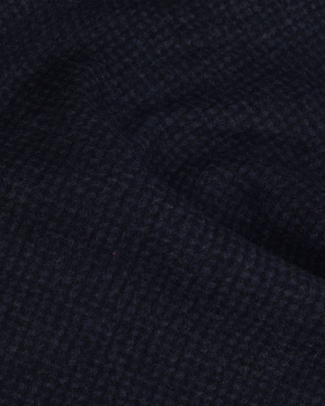 Dark Navy Textured Wool Topcoat