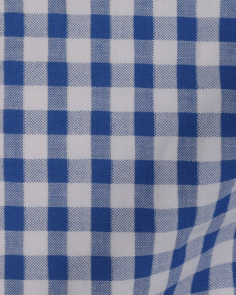 Blue White Gingham Checks