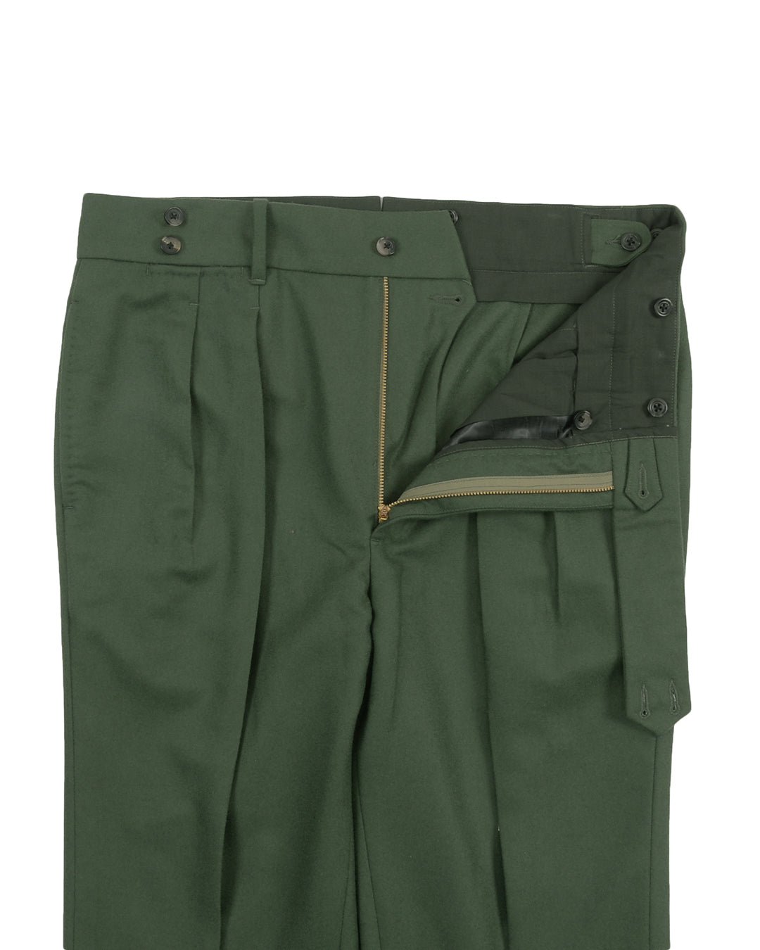 VBC :100% Wool Green Flannel - 3