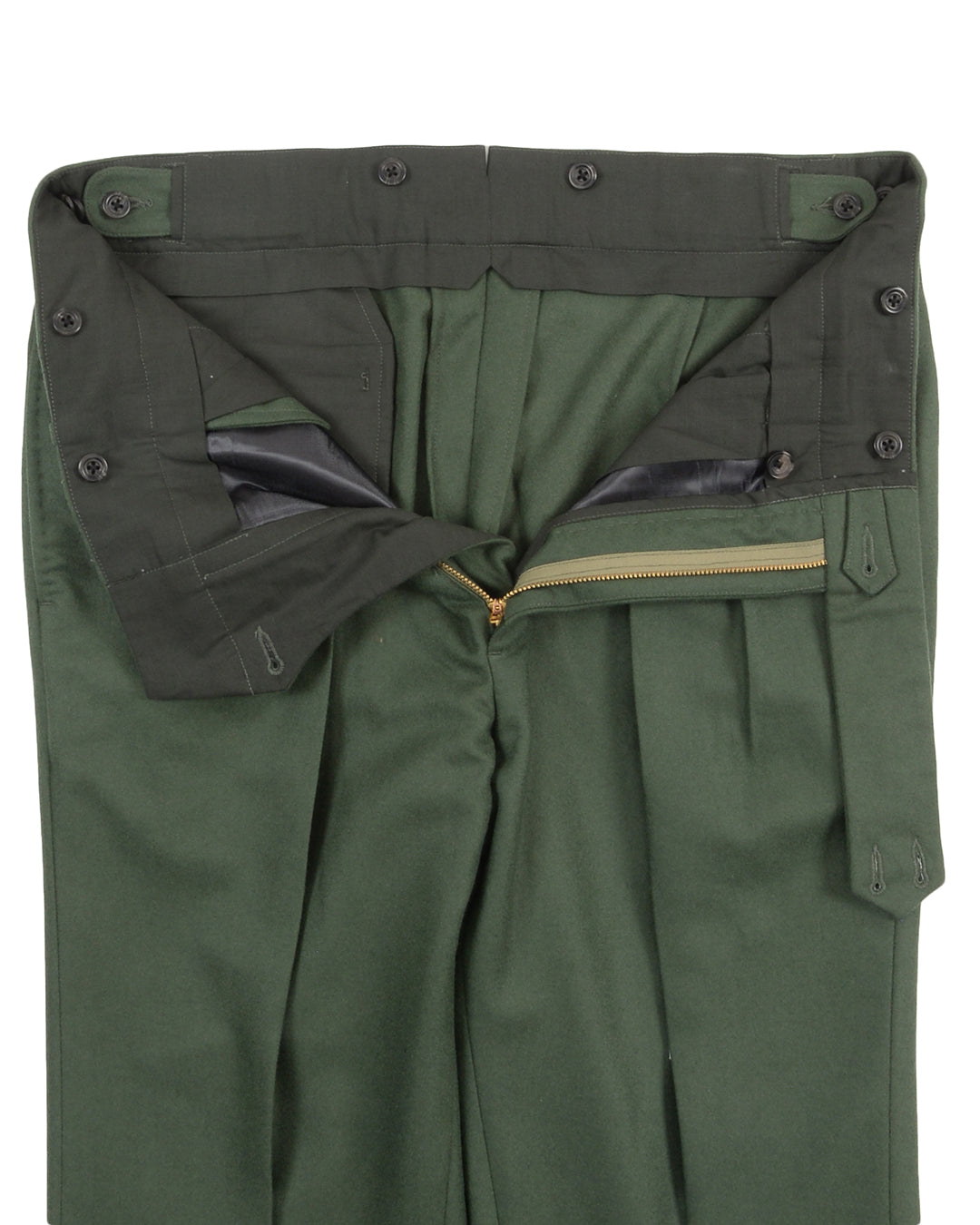 VBC :100% Wool Green Flannel - 4