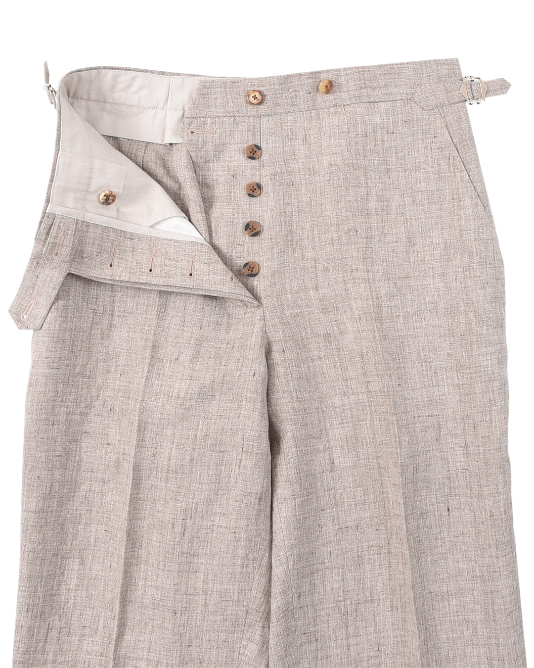 Solbiati Light Brown Linen Dress Pant - 4