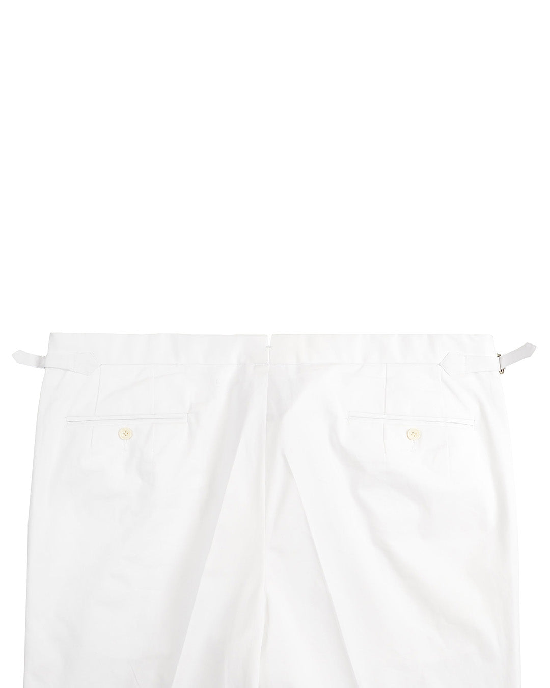 Cotton: White Summer Twill Dress Pant