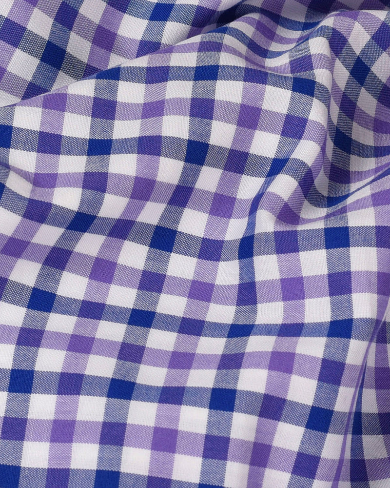 Navy Purple White Checks