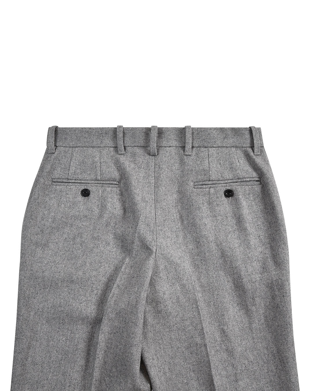 Grey Wool Flannel Dress Pant - 4