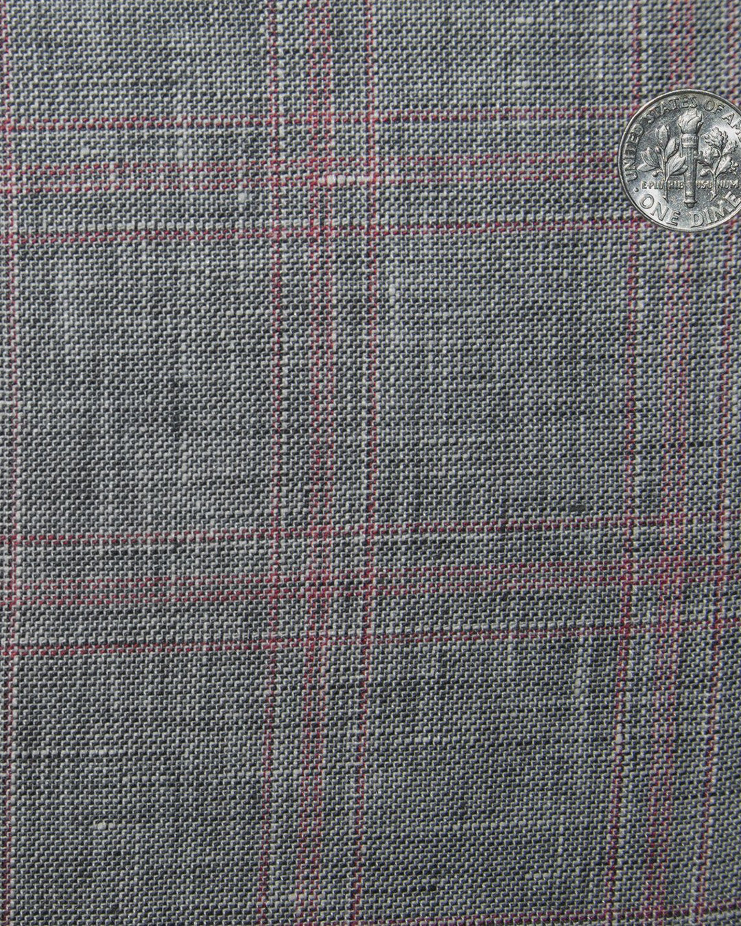 Linen: Grey Red Overchecks