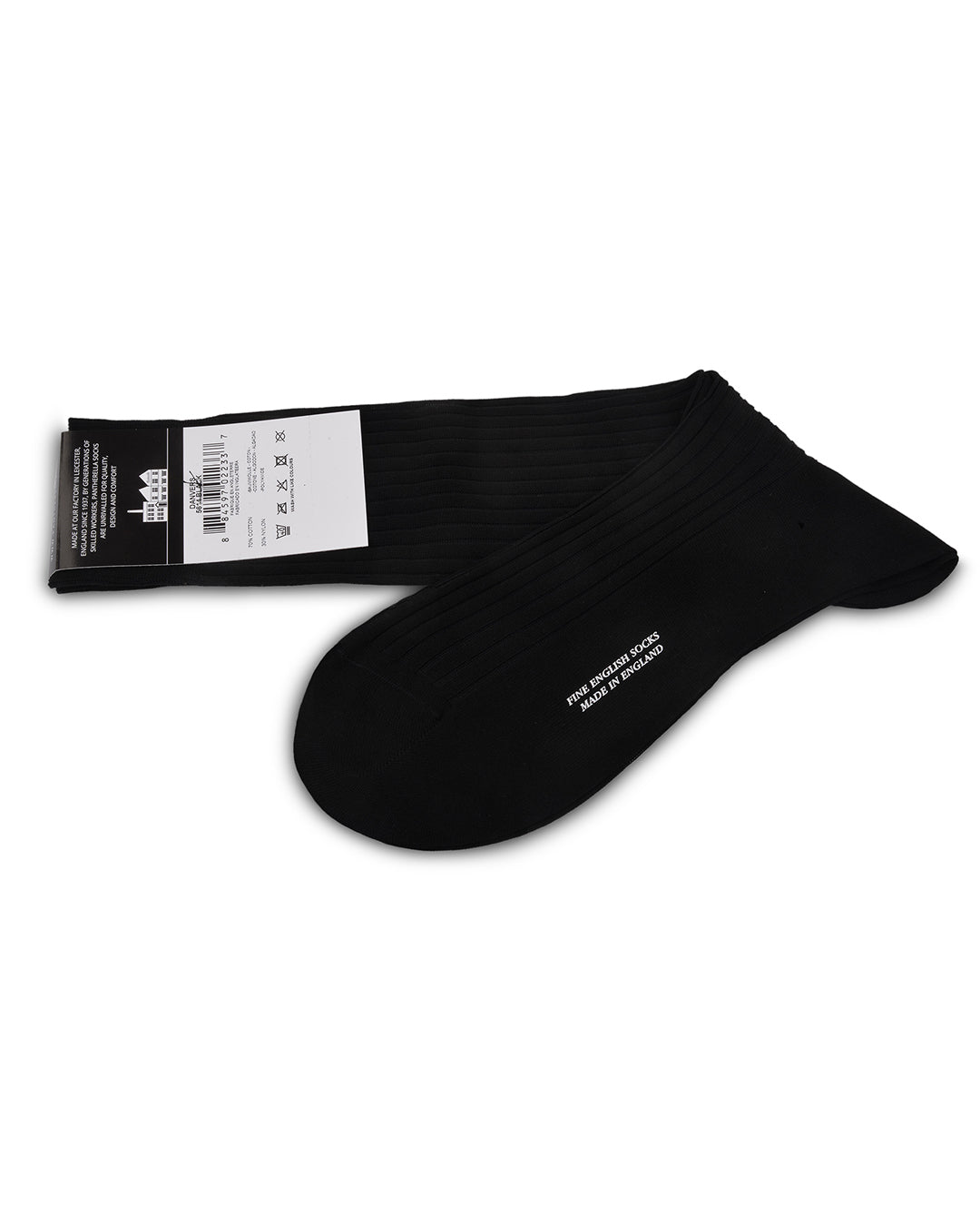 Pantherella Danvers Cotton Rib - Black - 1