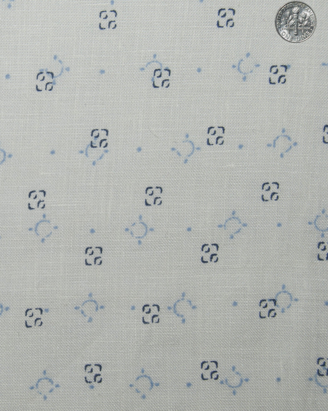 Camp collar PRESET STYLE in Linen: Blue Navy Printed Geometric - 2