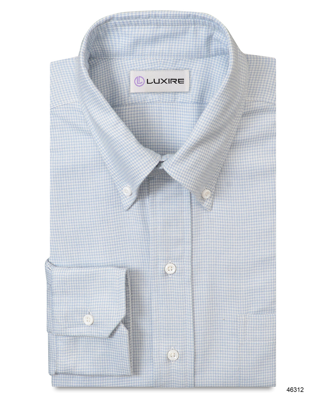 Cashmerello Alumo: Pastle Blue Houndstooth - 1