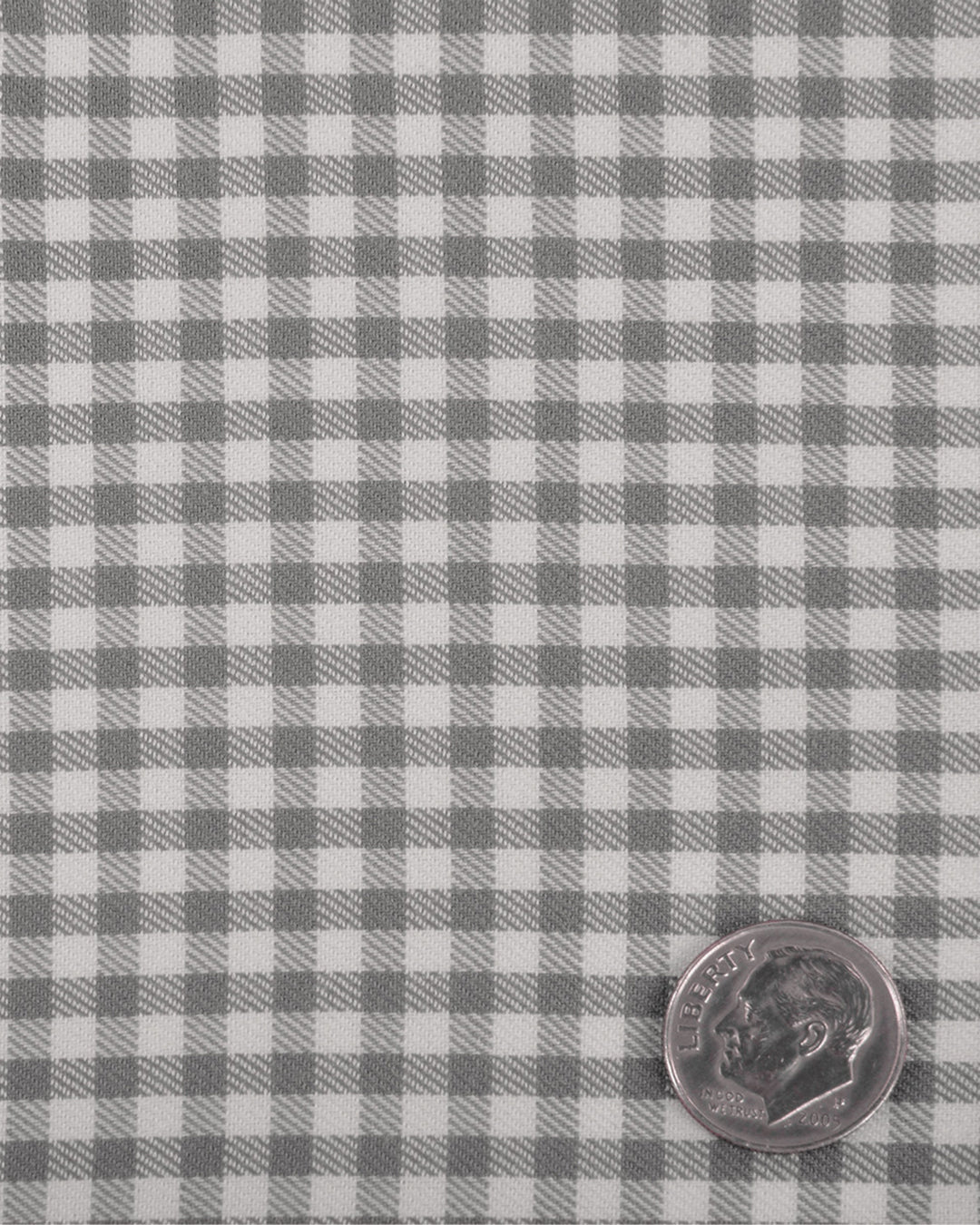 Albini: Light Grey Brush Gingham - 4
