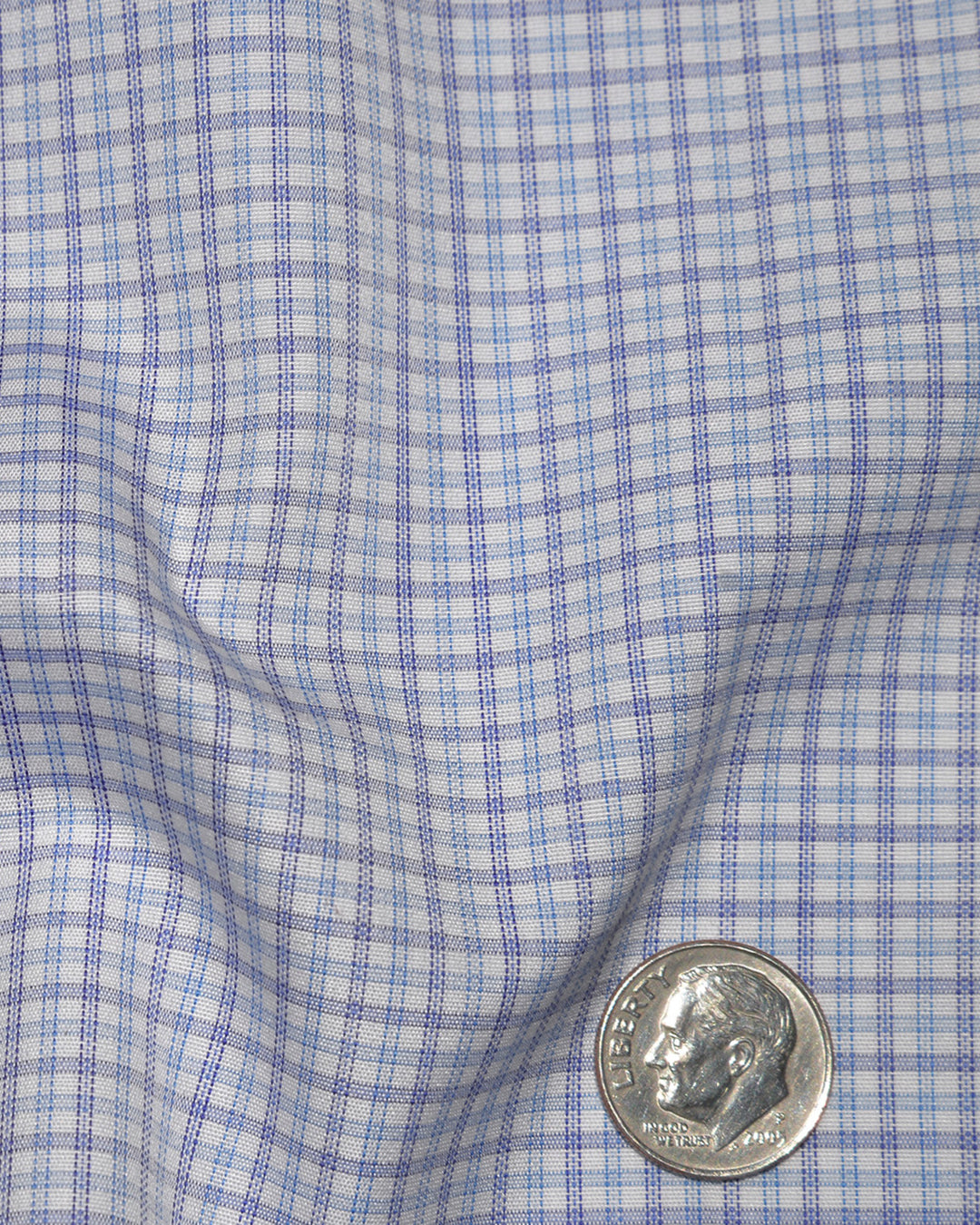 Albini: Light Blue Tattersall Checks