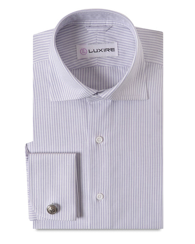 Alumo Heather Oxford  Purple Dress Stripes