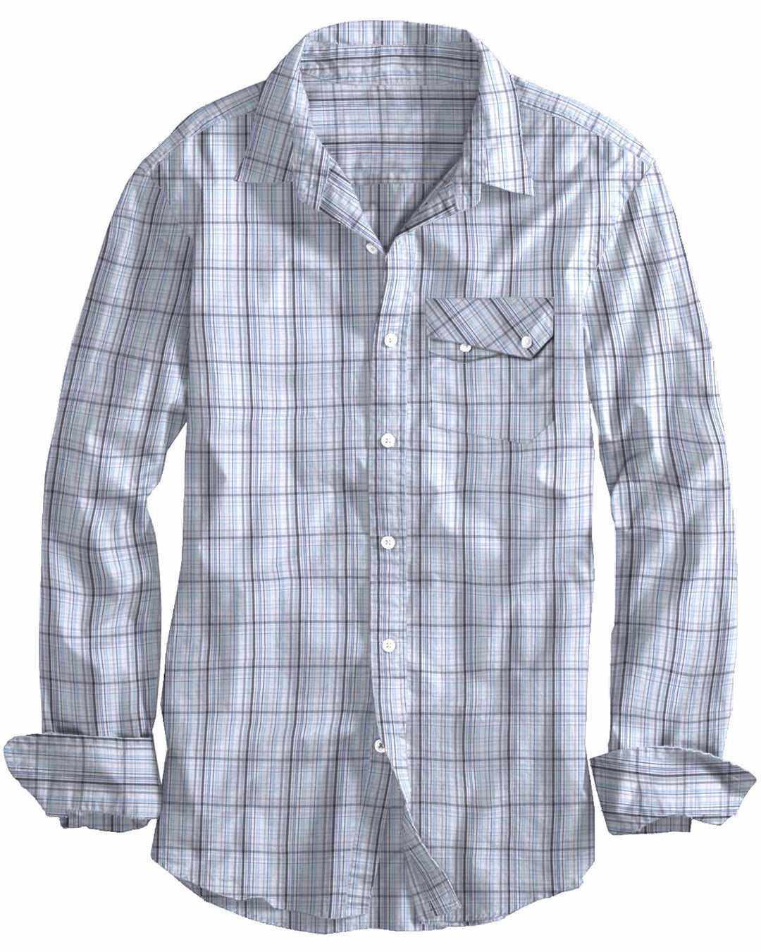 Shades Of Blue Grey Checks - 1