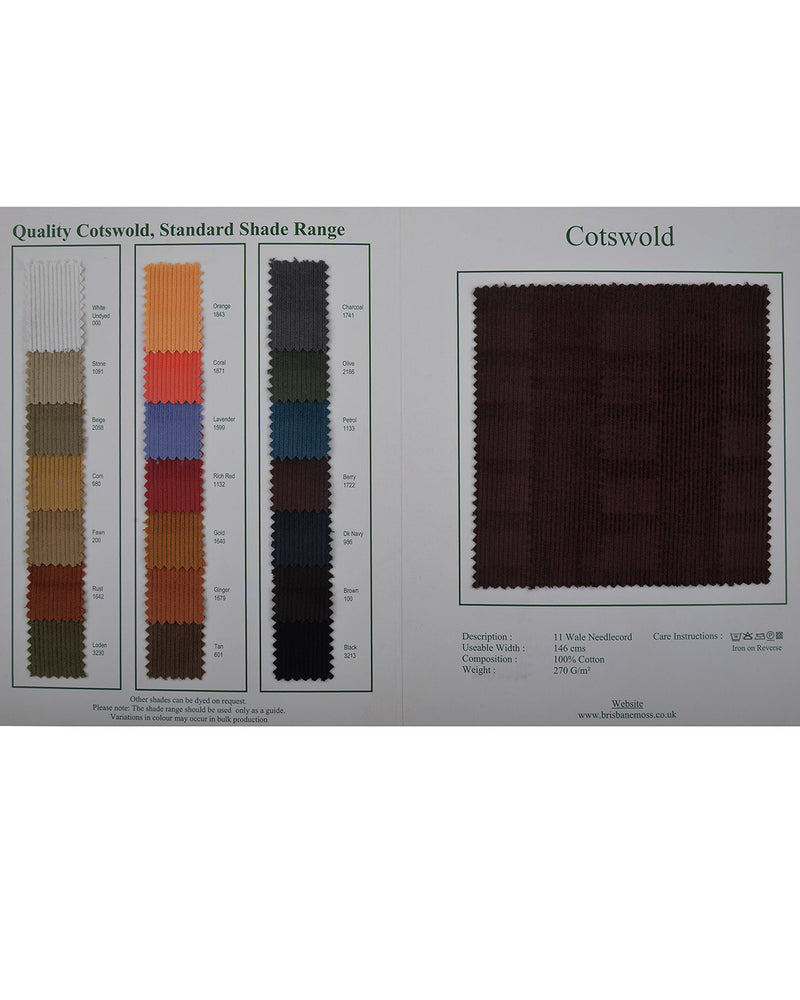 Brisbane Moss Rust Needlecord