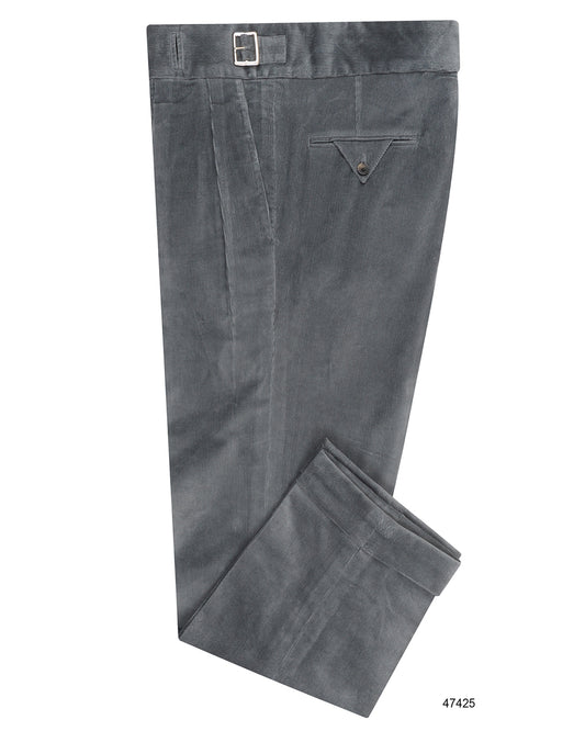 Brisbane Moss Grey Stretch Corduroy