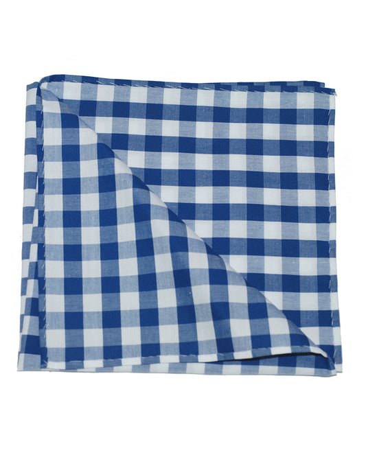 Pocket Square - Blue Gingham