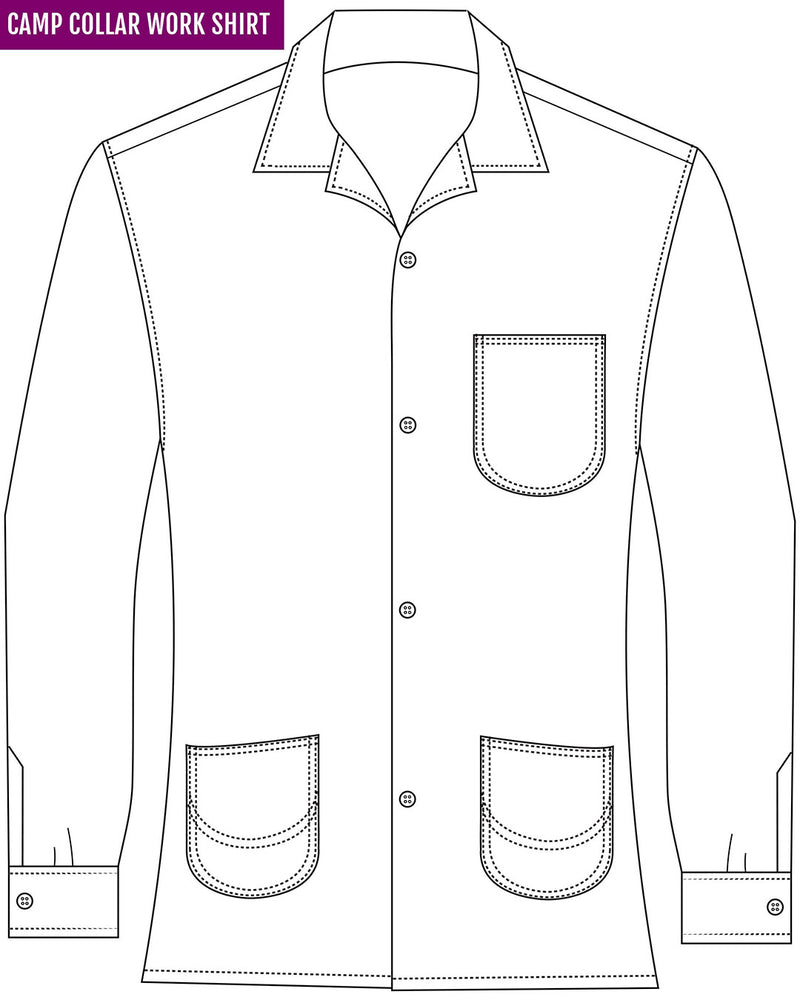 Twill Flannel Dark Blue Work Shirt