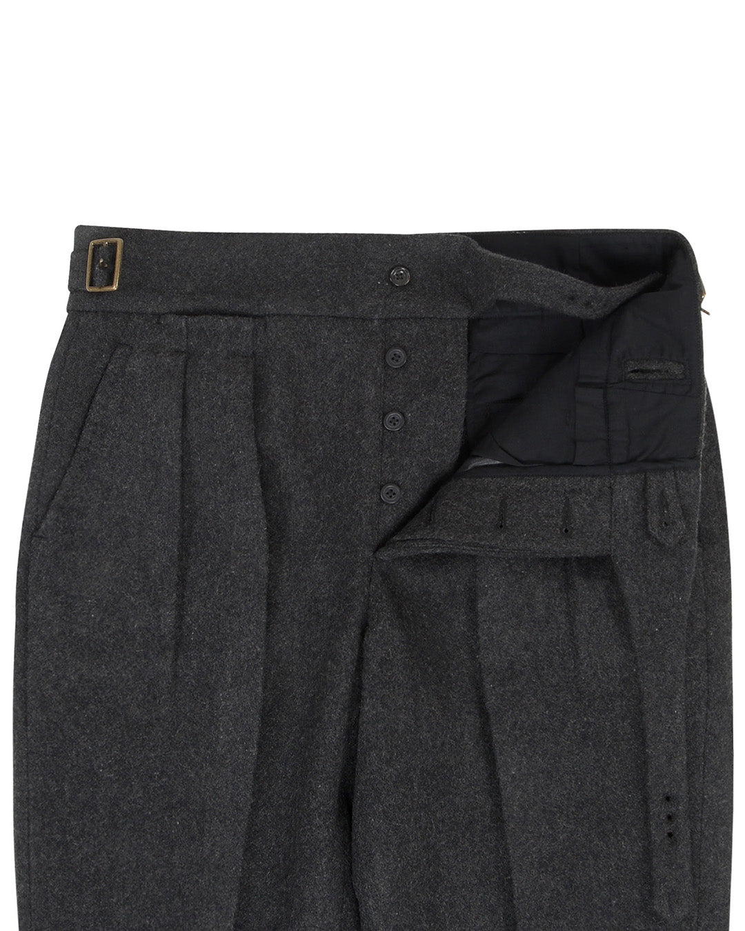Charcoal Grey 100% Wool Flannel - 3