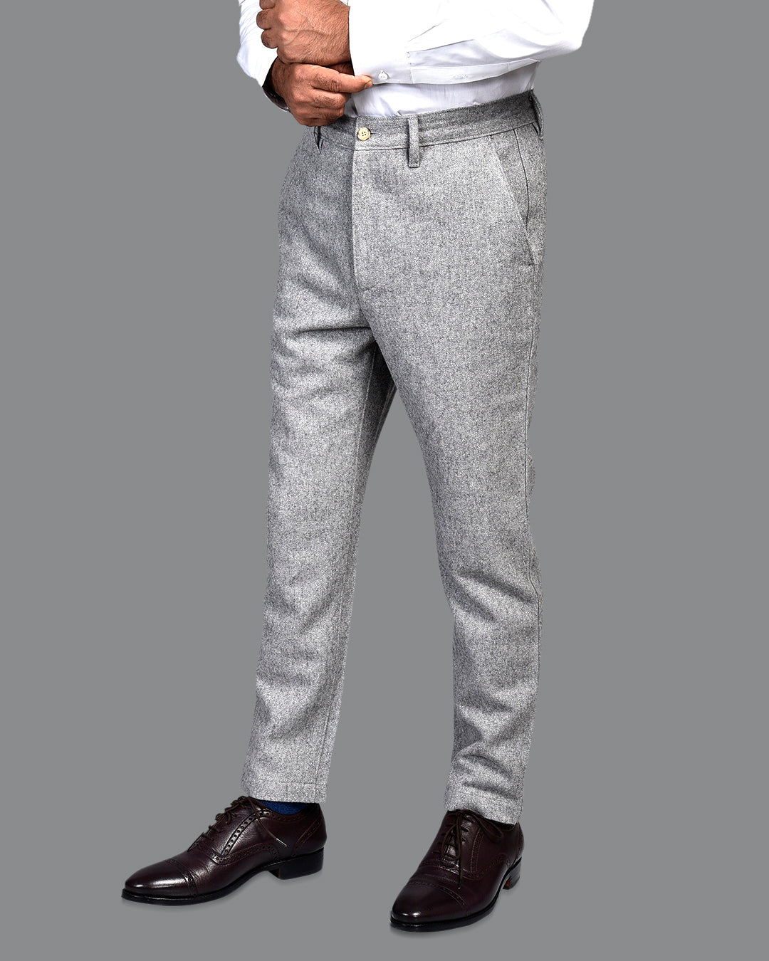 Grey Winter Pant in Recycled Wool