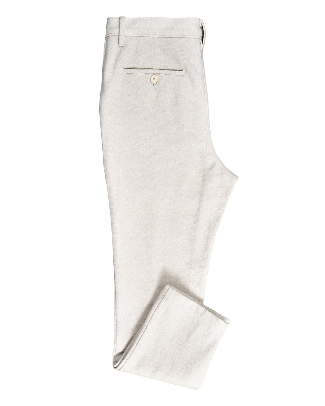 Cream Winter Pant in Recycled Wool