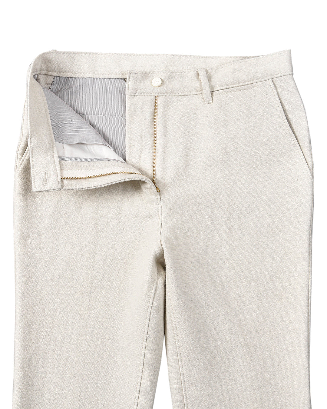 Cream Winter Pant in Recycled Wool