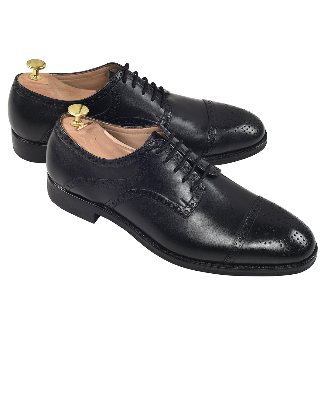 Brogue Captoe Oxfords Black - 1