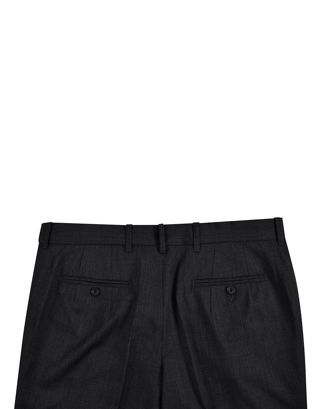 Washable Wool Dark Grey Dress Pant - 4