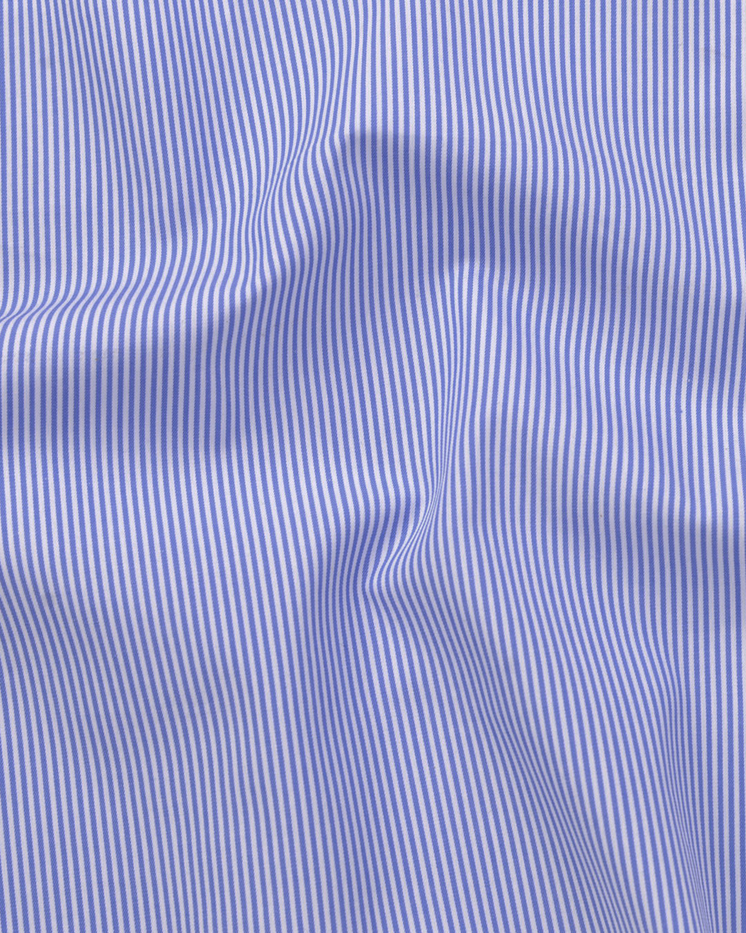 Mid Blue White Dress Stripes