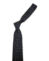 Bronze floral on Dark blue Tie